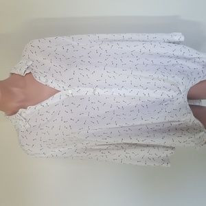 White button up blouse with keys | Just Living